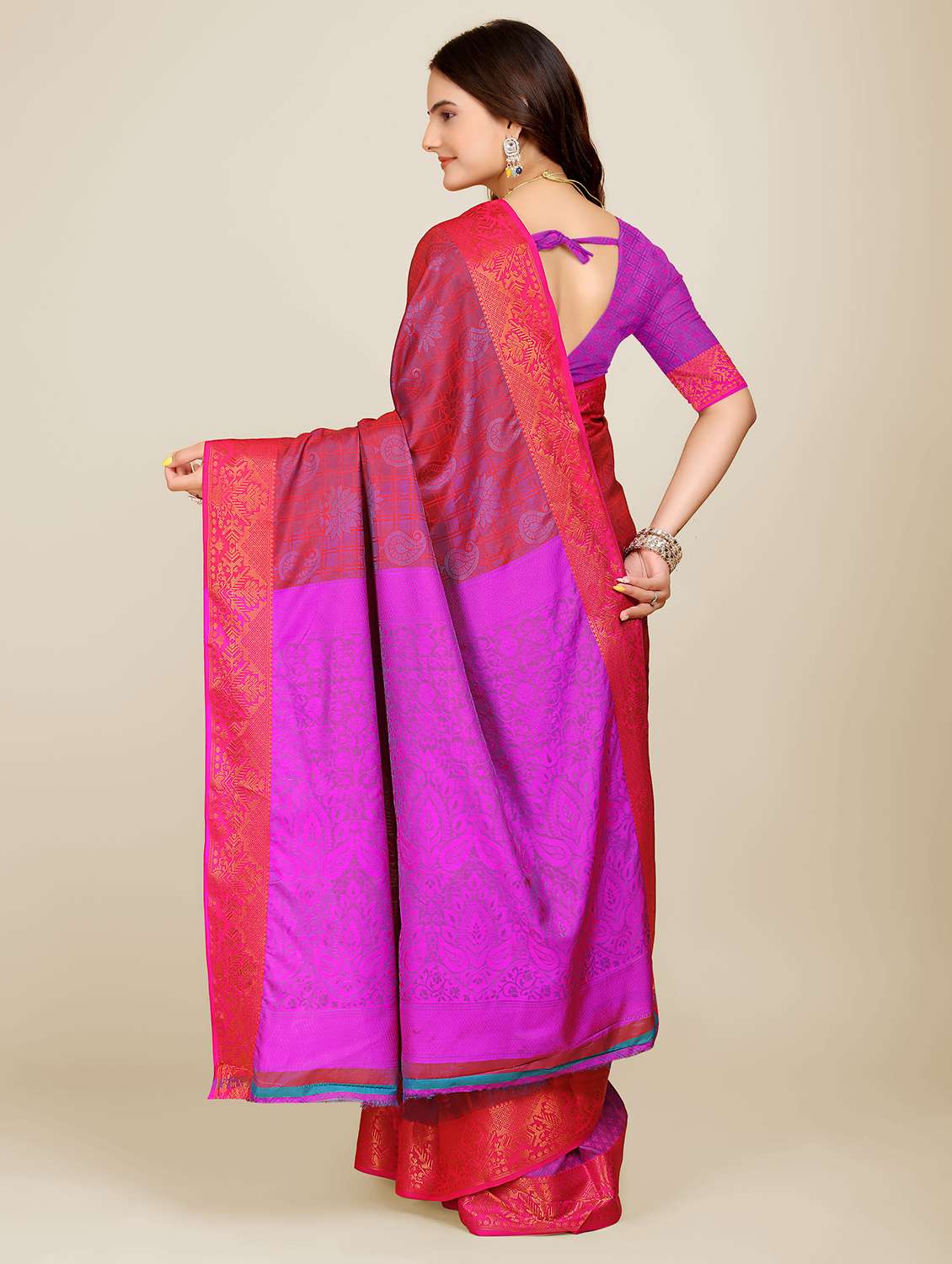 women self design bordered saree - 21696860 -  Standard Image - 2