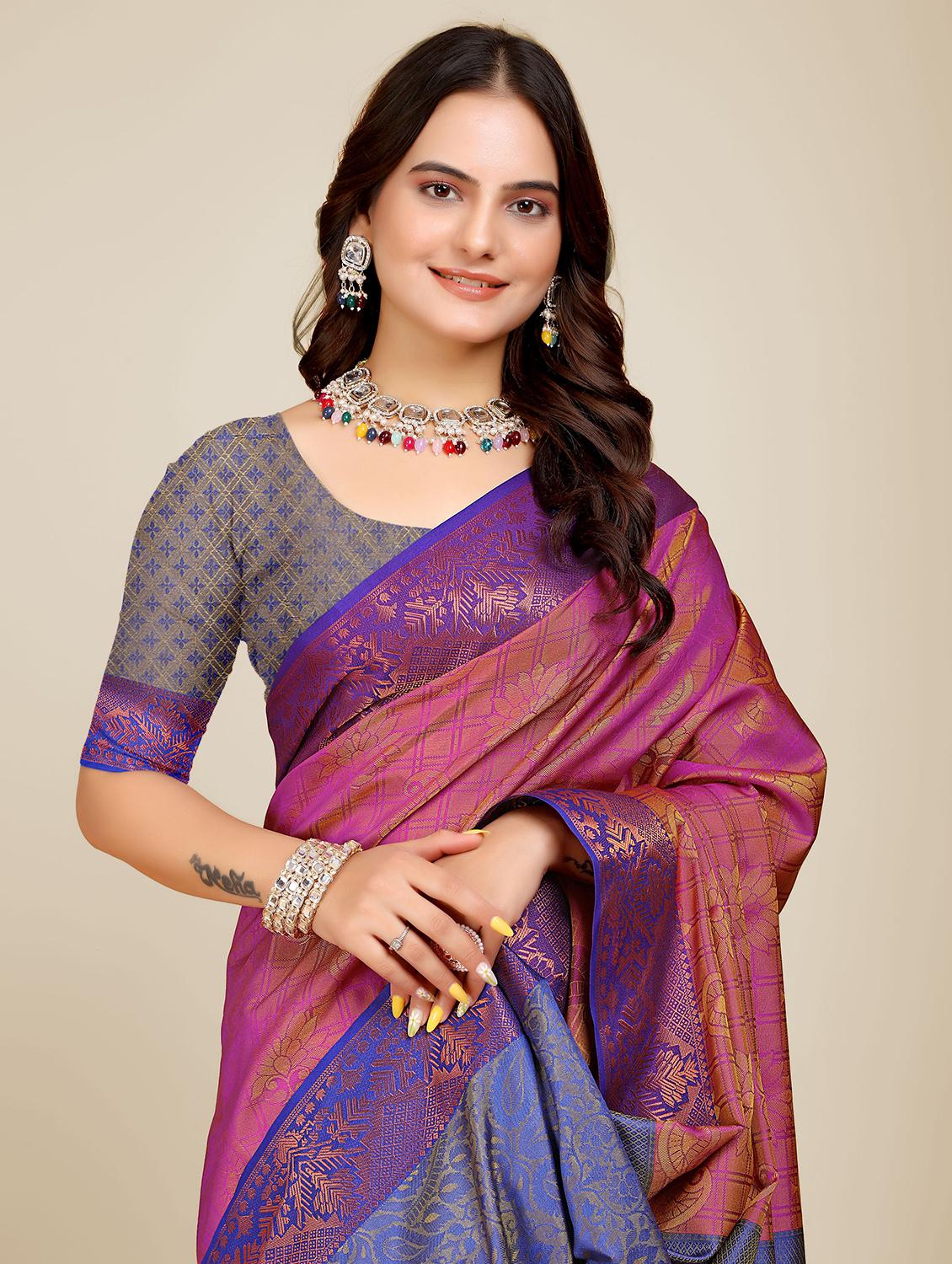 women self design bordered saree - 21696863 - Standard Image - 2