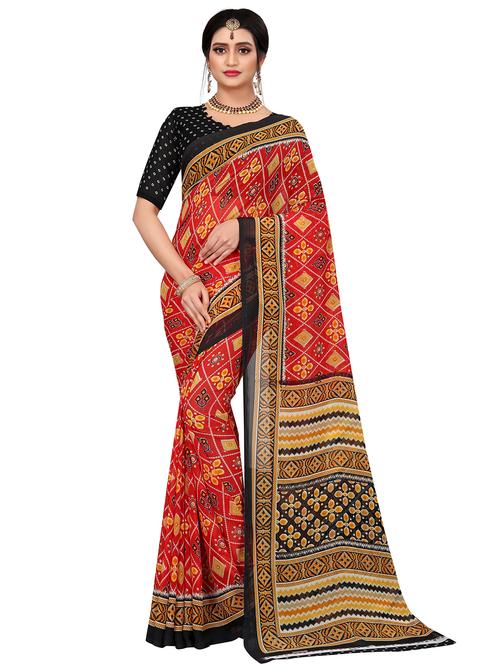 women red printed saree - 21696889 -  Standard Image - 0