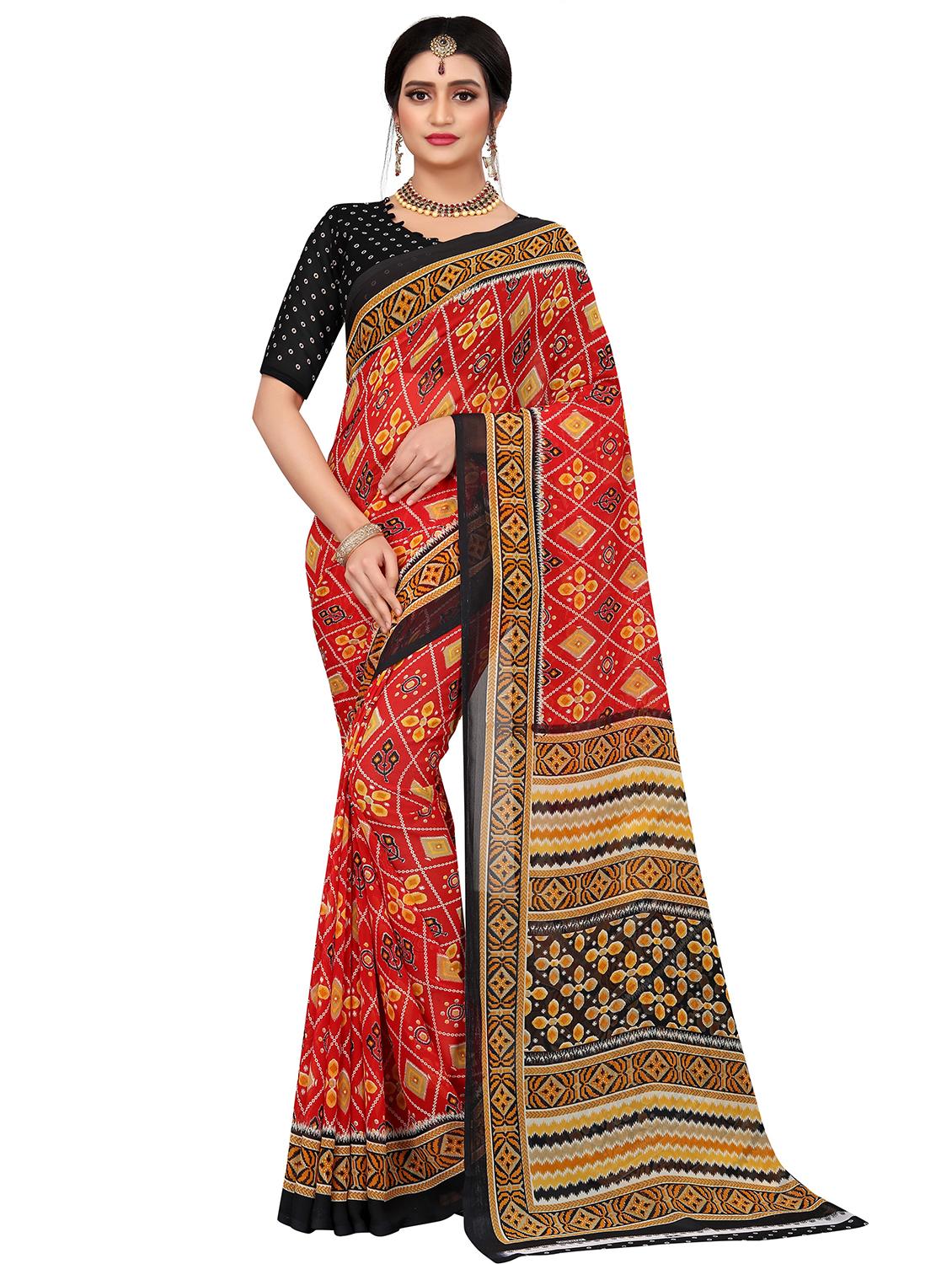 women red printed saree - 21696889 -  Zoom Image - 0