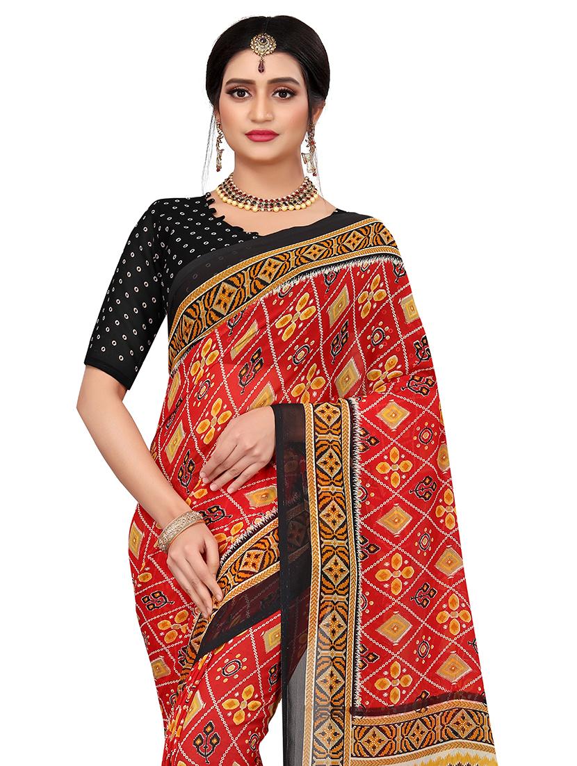women red printed saree - 21696891 - Standard Image - 2