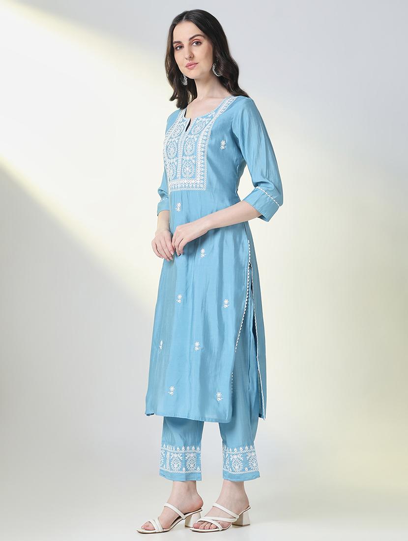 women embroidered kurta pant set with dupatta - 21697070 - Standard Image - 2
