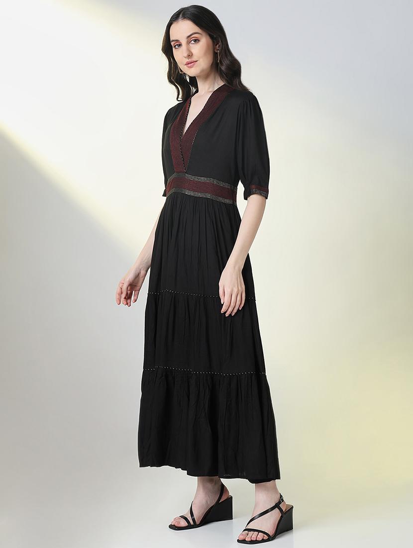 women black solid kurta pant with dupatta set - 21697074 - Standard Image - 2