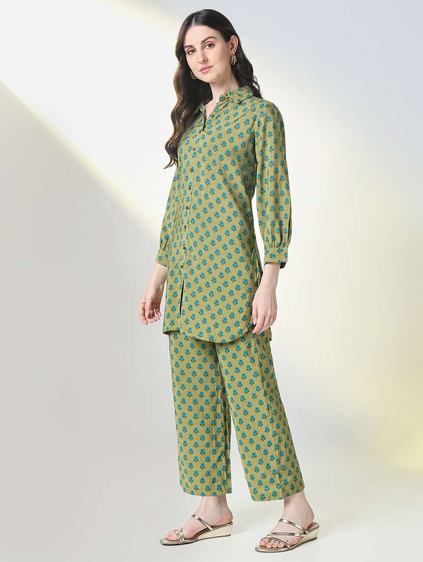 women green printed ethnic co-ord set - 21697090 -  Standard Image - 2