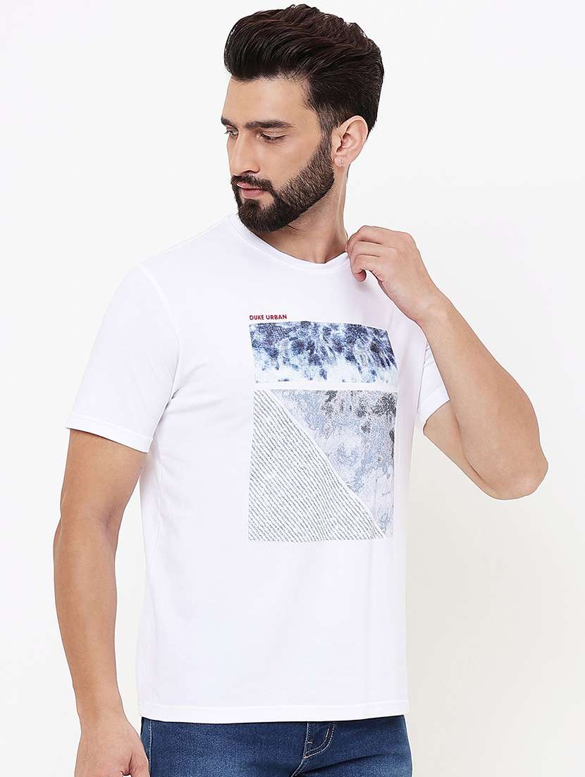 men front print short sleeve t-shirt - 21697127 -  Standard Image - 2