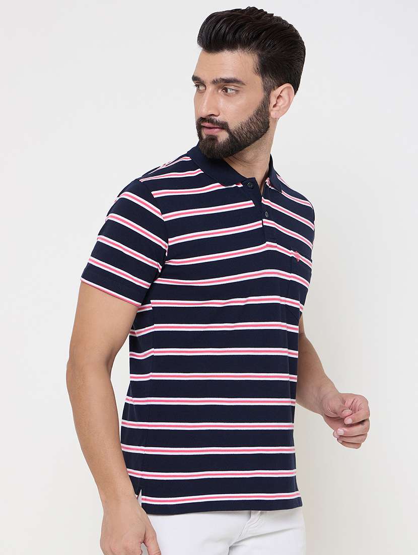 men striped short sleeve polo t-shirt - 21697156 -  Standard Image - 2