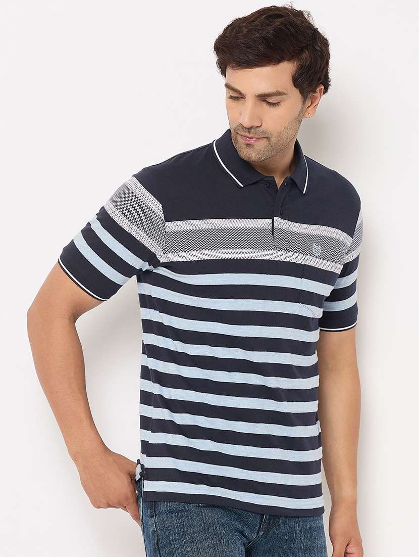 men striped short sleeve polo t-shirt - 21697161 -  Standard Image - 2