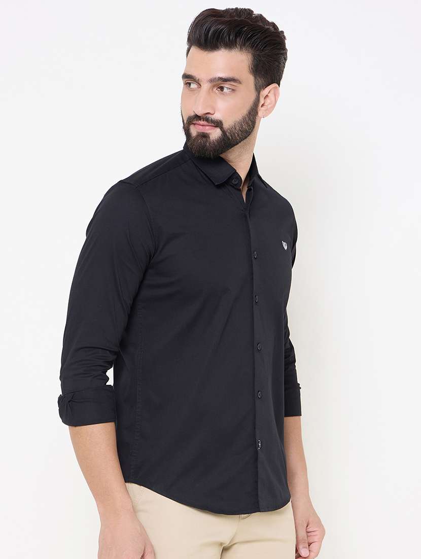 men solid long sleeve casual shirt - 21697406 -  Standard Image - 2