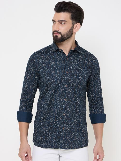 men printed long sleeve casual shirt - 21697409 -  Standard Image - 0