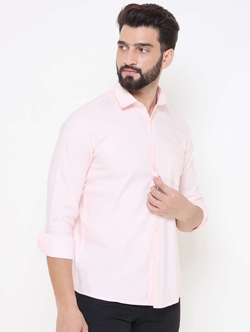 men solid long sleeve casual shirt - 21697416 -  Standard Image - 2