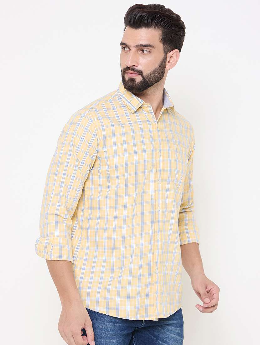 men checkered long sleeve casual shirt - 21697428 -  Standard Image - 2