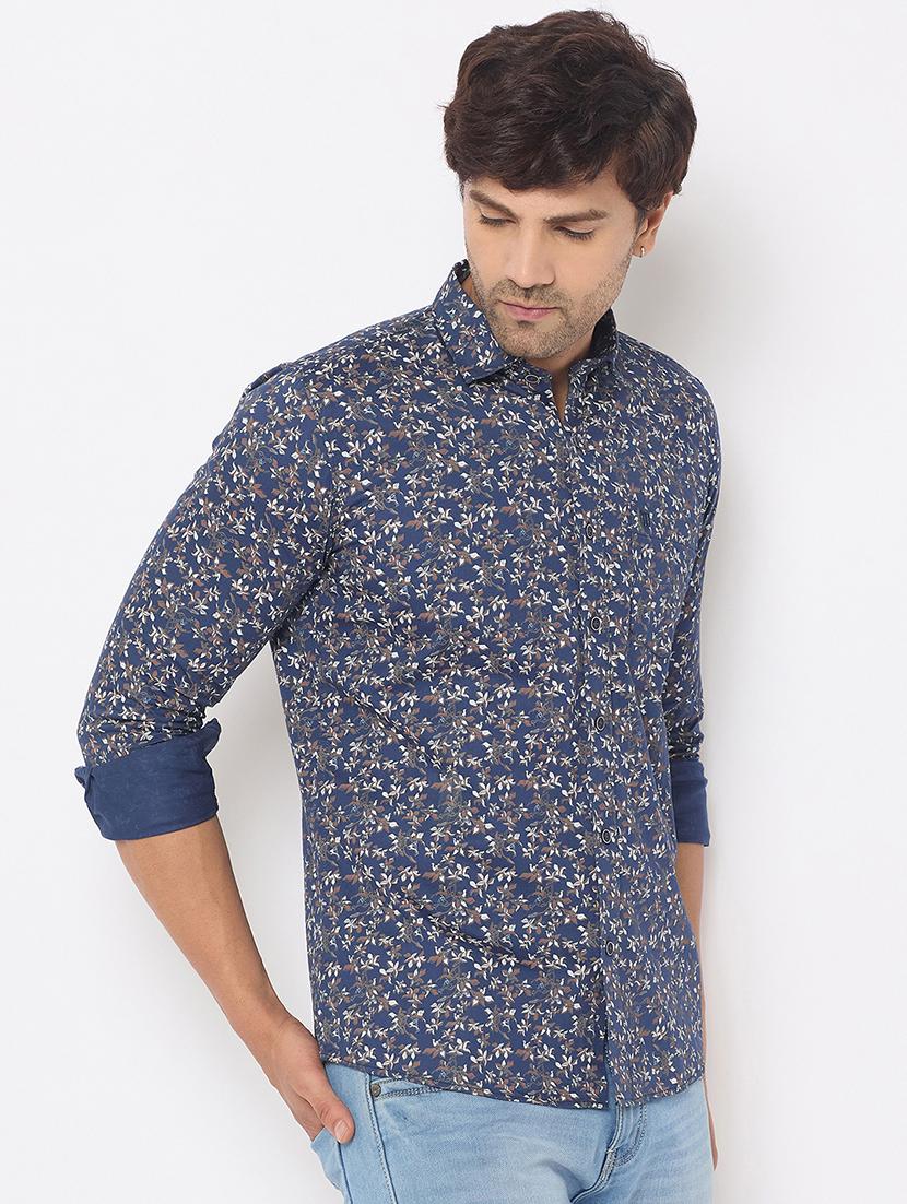 blue cotton casual shirt - 21697431 - Standard Image - 2
