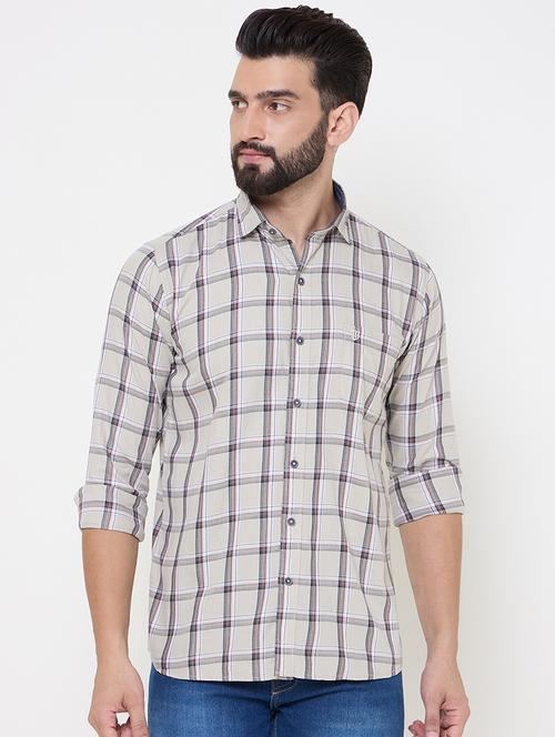 men checkered long sleeve casual shirt - 21697433 -  Standard Image - 0