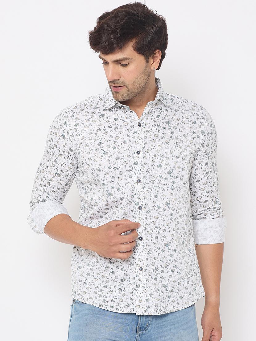 white cotton casual shirt