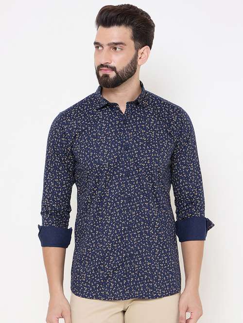 blue cotton casual shirt - 21697435 -  Standard Image - 0