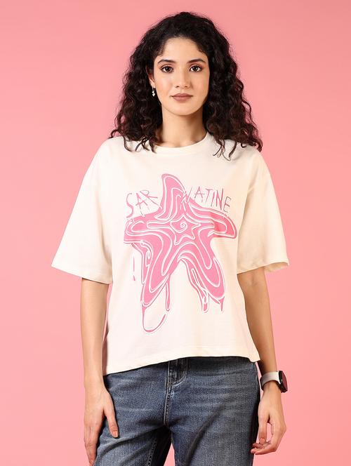 women front printed short sleeve t-shirt - 21697647 - Standard Image - 0