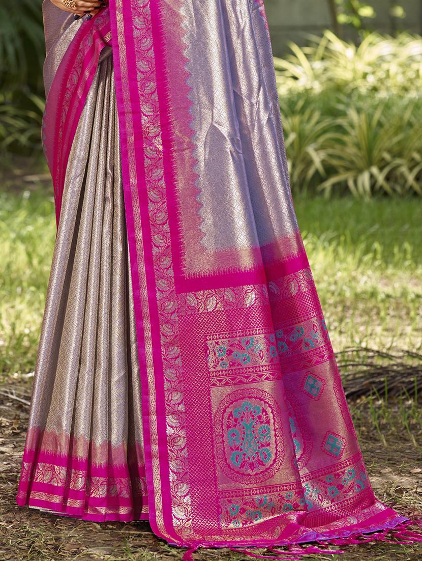 women self design kanjivaram saree with blouse - 21697803 - Standard Image - 2