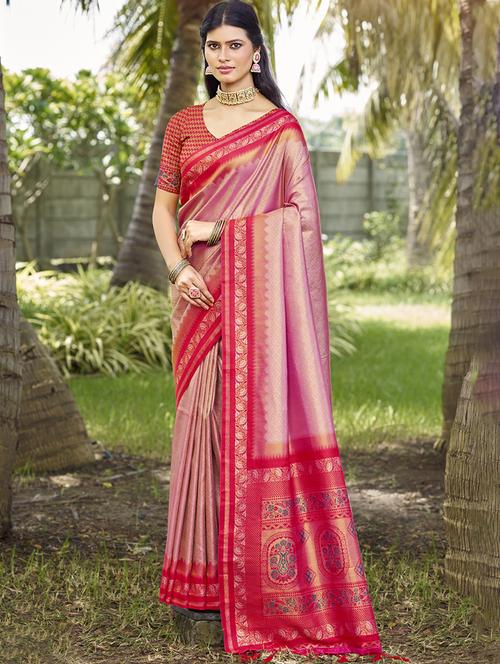 women self design kanjivaram saree with blouse - 21697804 - Standard Image - 0