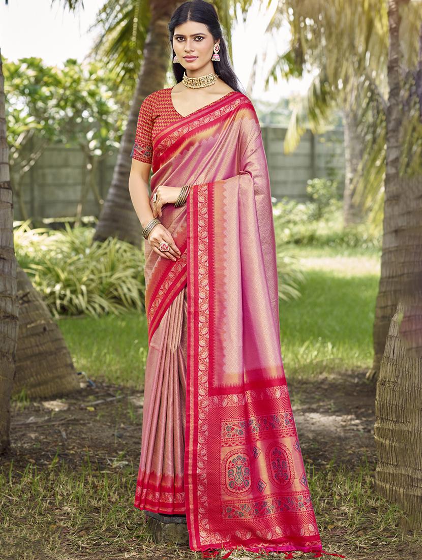 women self design kanjivaram saree with blouse - 21697804 - Zoom Image - 0