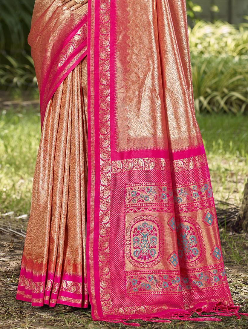 women self design kanjivaram saree with blouse - 21697805 - Standard Image - 2