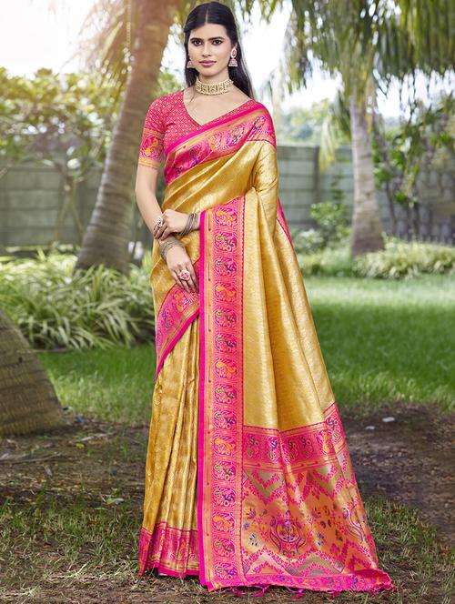 women self design kanjivaram saree with blouse - 21697810 -  Standard Image - 0
