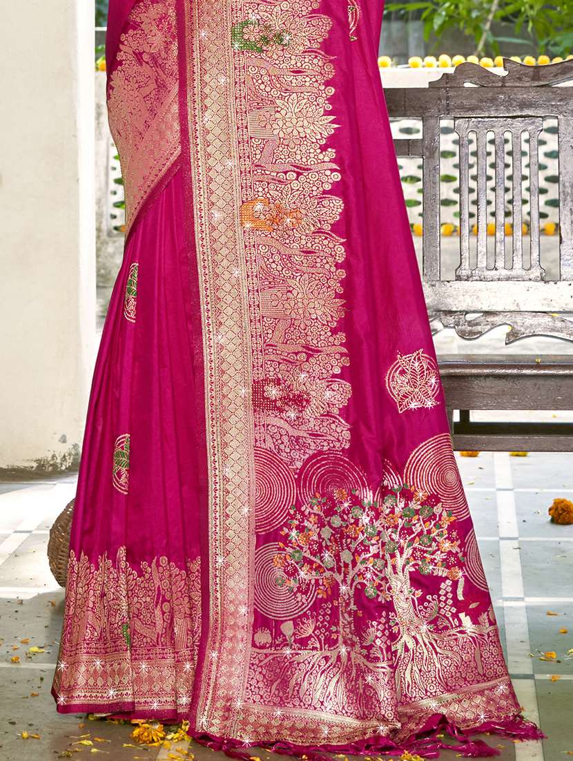 women self design banarasi saree with blouse - 21697836 -  Standard Image - 2