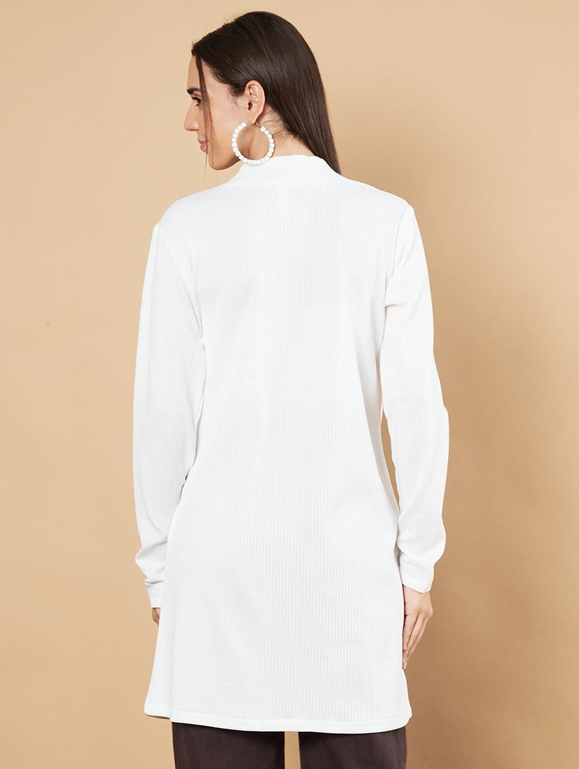 women solid long sleeve shrug - 21697970 - Standard Image - 2