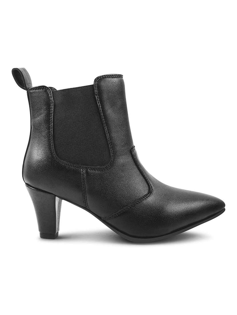 women black solid ankle boots - 21698006 -  Standard Image - 2