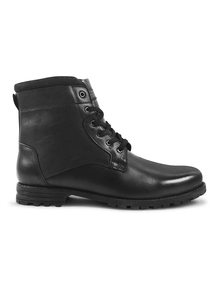 men black lace up boots - 21698008 -  Standard Image - 2