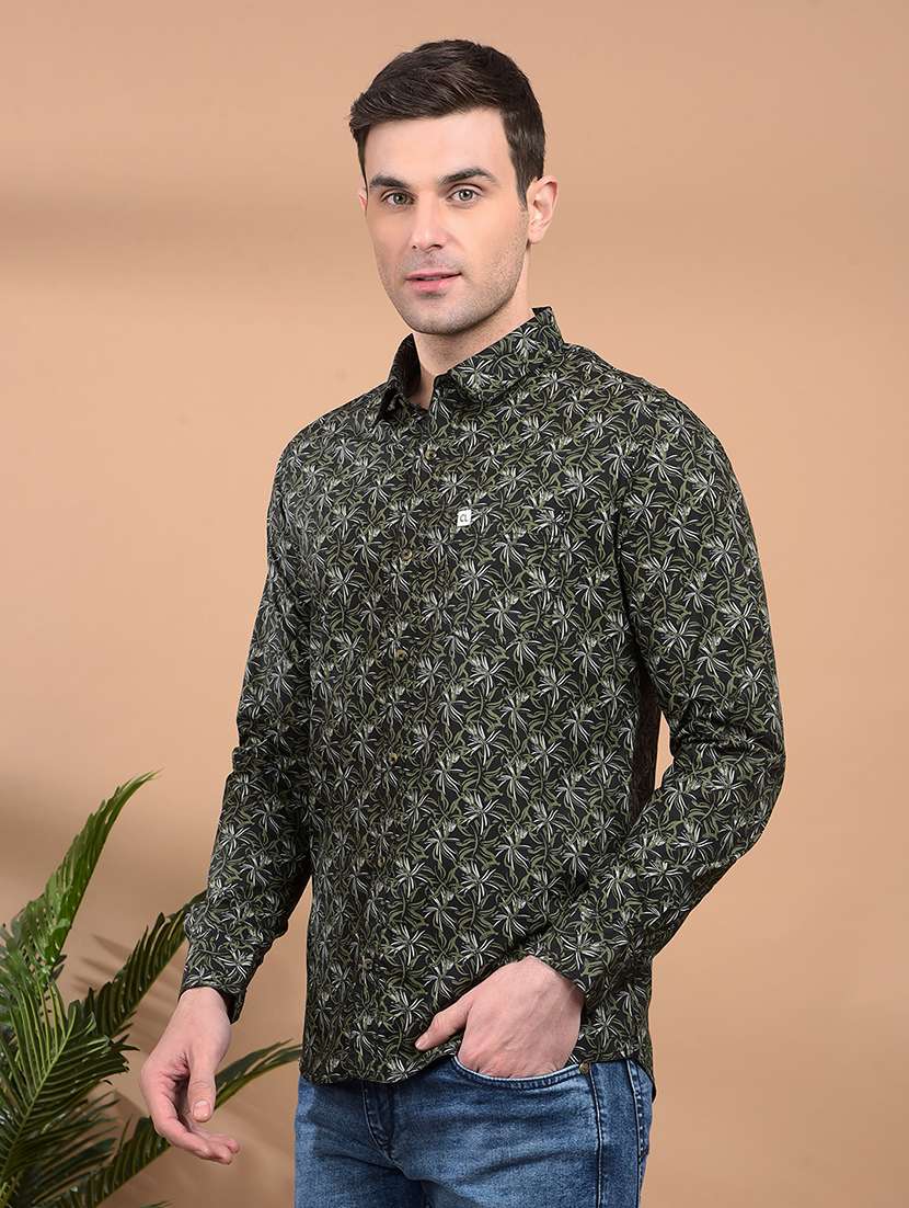 men printed long sleeve casual shirt - 21698455 -  Standard Image - 2