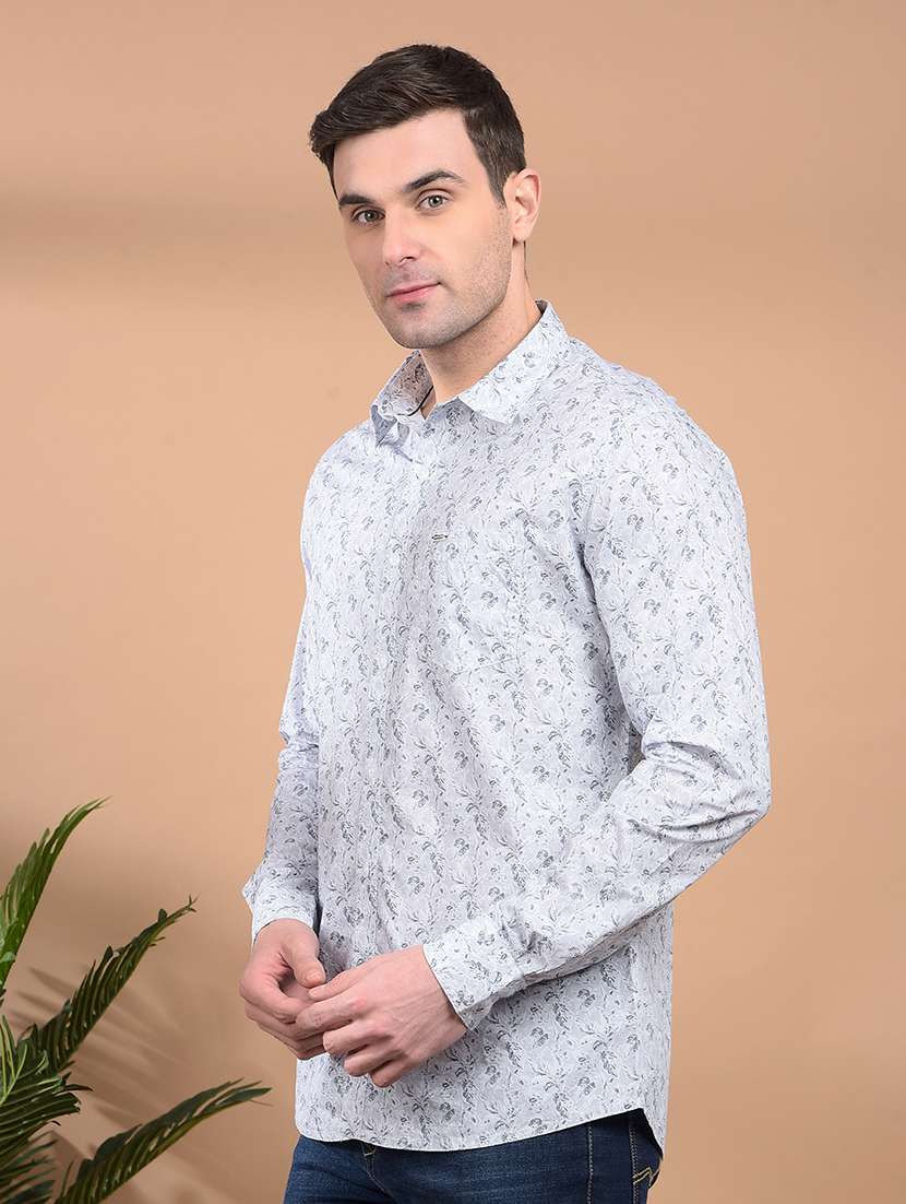 men printed long sleeve casual shirt - 21698459 -  Standard Image - 2