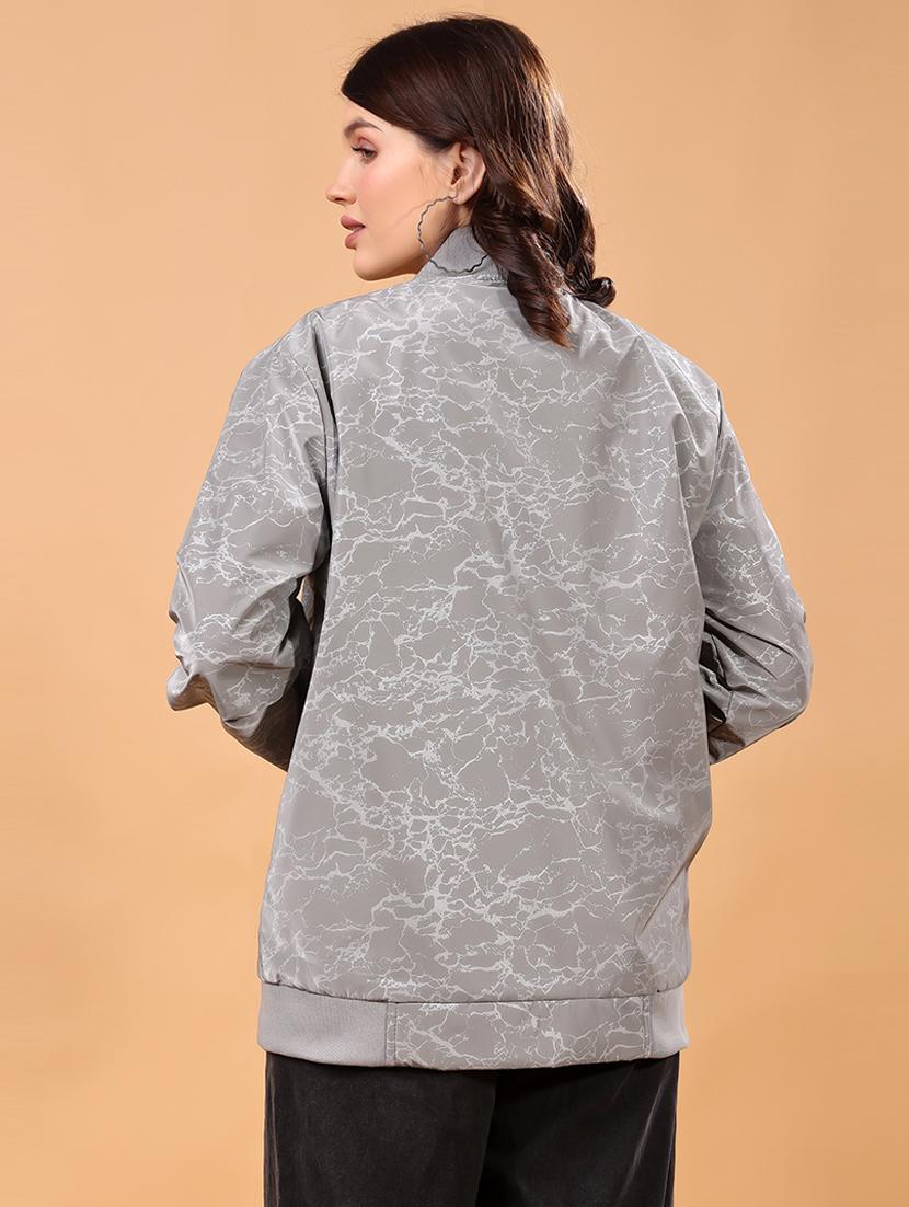 women printed long sleeves regular jacket - 21698488 - Standard Image - 2