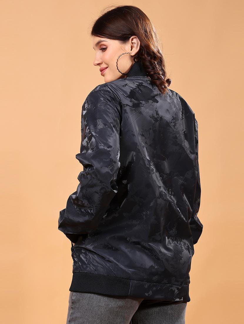women printed long sleeves regular jacket - 21698489 - Standard Image - 2