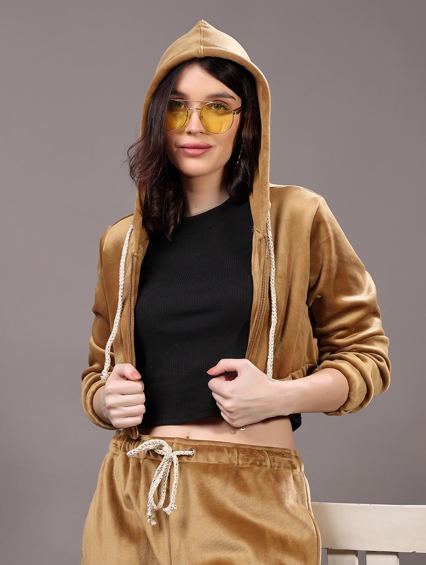 women solid long sleeves winter wear set - 21698494 - Standard Image - 2