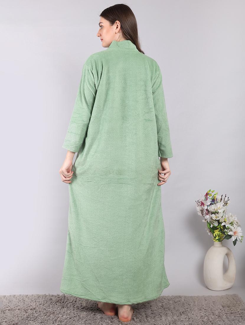 women printed long sleeves winter wear nighty - 21698779 - Standard Image - 2