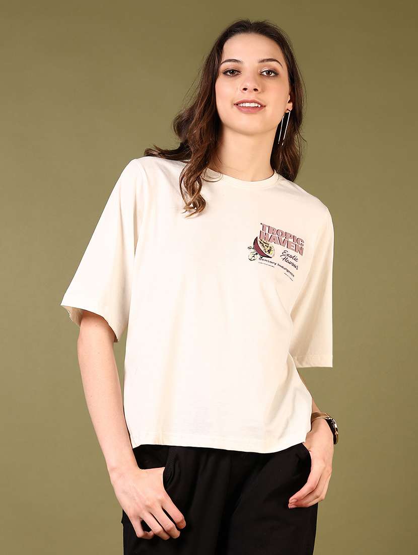 women back print short sleeve t-shirt