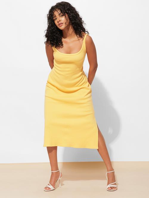 yellow cotton aline dress - 21699137 - Standard Image - 0