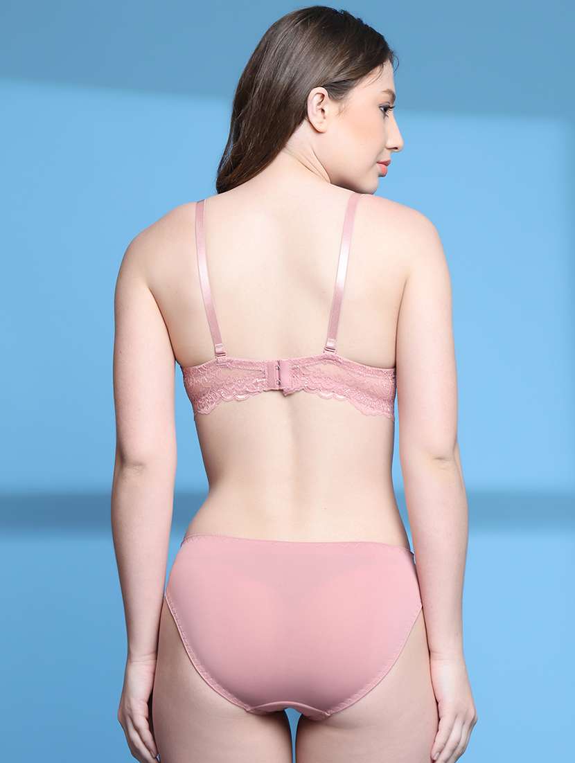 women solid bras and panty set - 21699377 -  Standard Image - 2