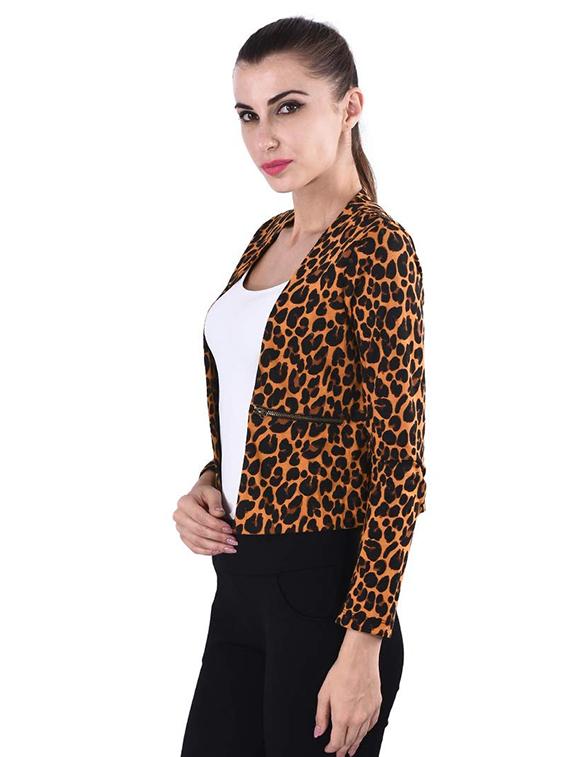 women animal print long sleeve shrug - 21699593 - Standard Image - 2