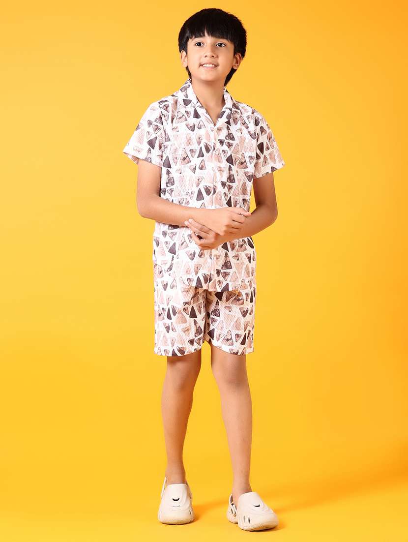 boys printed short sleeve co-ords set