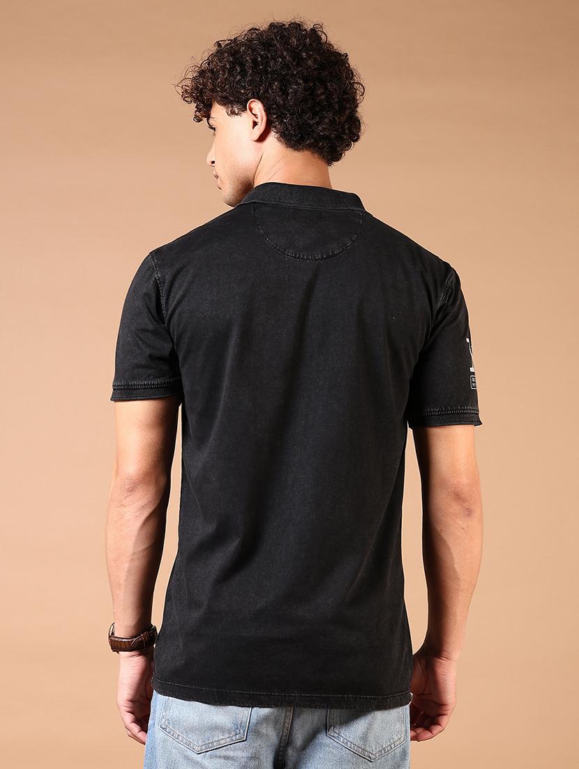 men chest print short sleeve polo t-shirt - 21699942 - Standard Image - 2