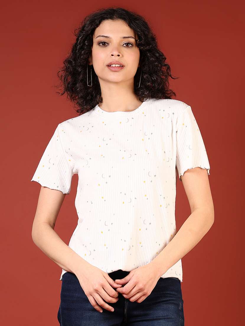 women printed short sleeve t-shirt