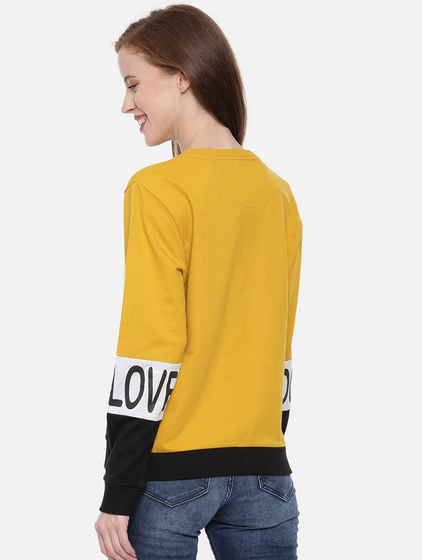 women color block long sleeve sweatshirt - 21700959 - Standard Image - 2