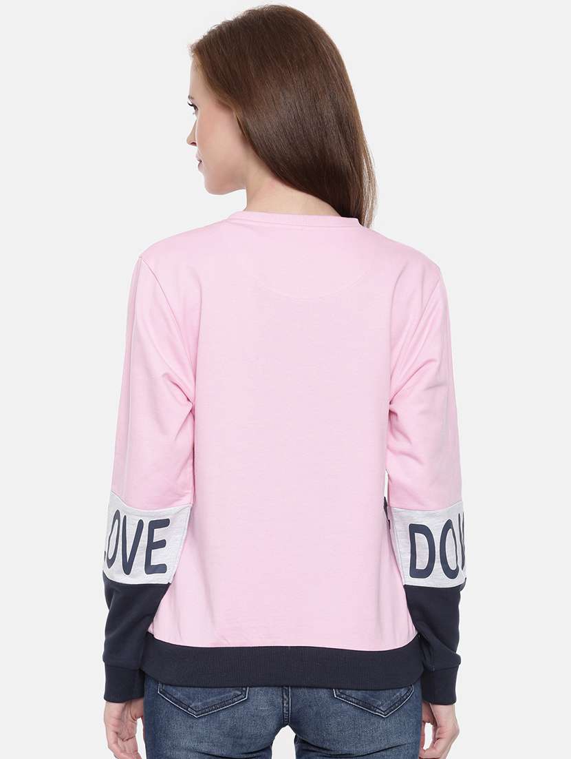 women color block long sleeve sweatshirt - 21700960 - Standard Image - 2