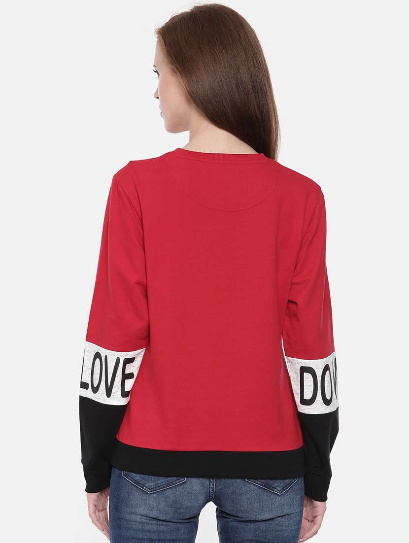 women color block long sleeve sweatshirt - 21700961 -  Standard Image - 2