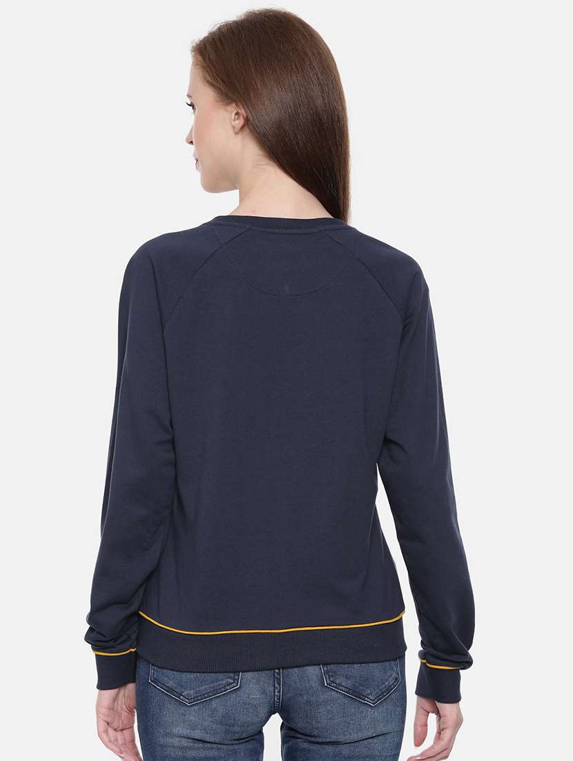 women color block long sleeve sweatshirt - 21700967 - Standard Image - 2
