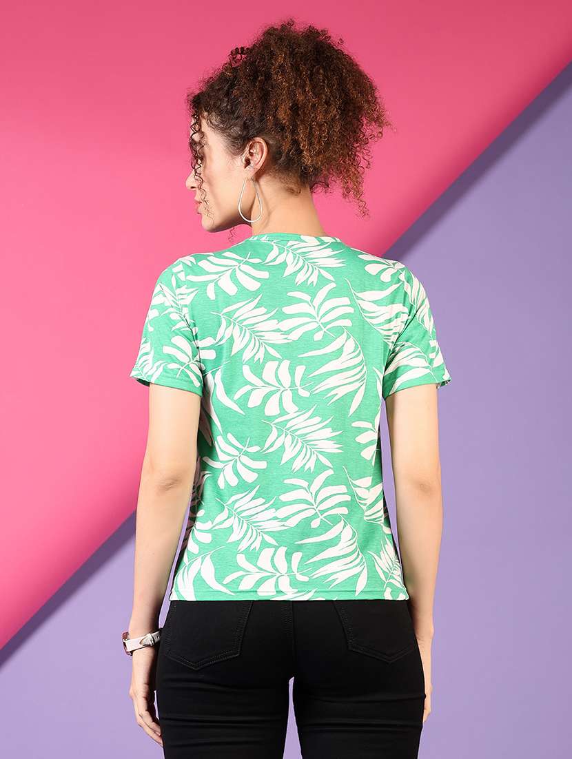 women printed short sleeve t-shirt - 21701001 -  Standard Image - 2