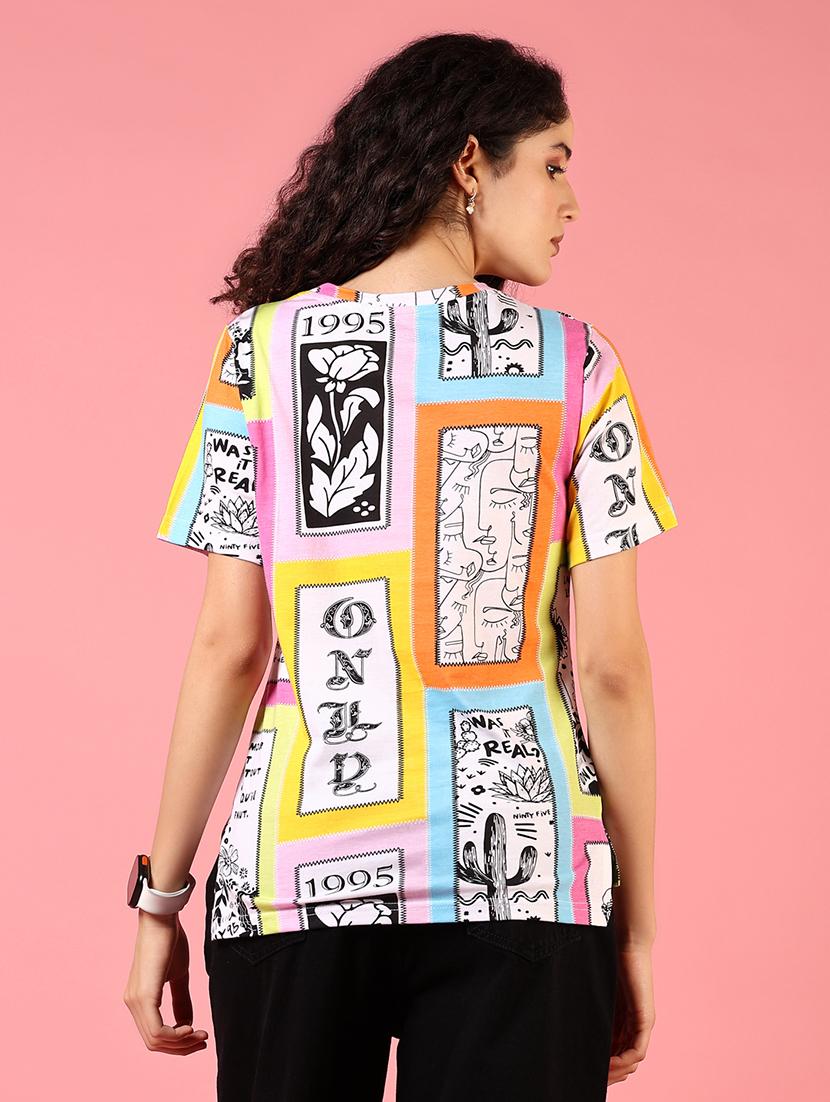 women printed short sleeve t-shirt - 21701002 - Standard Image - 2