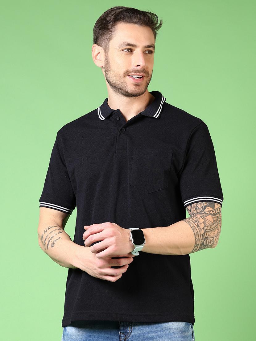 men short sleeves plain polo t-shirt