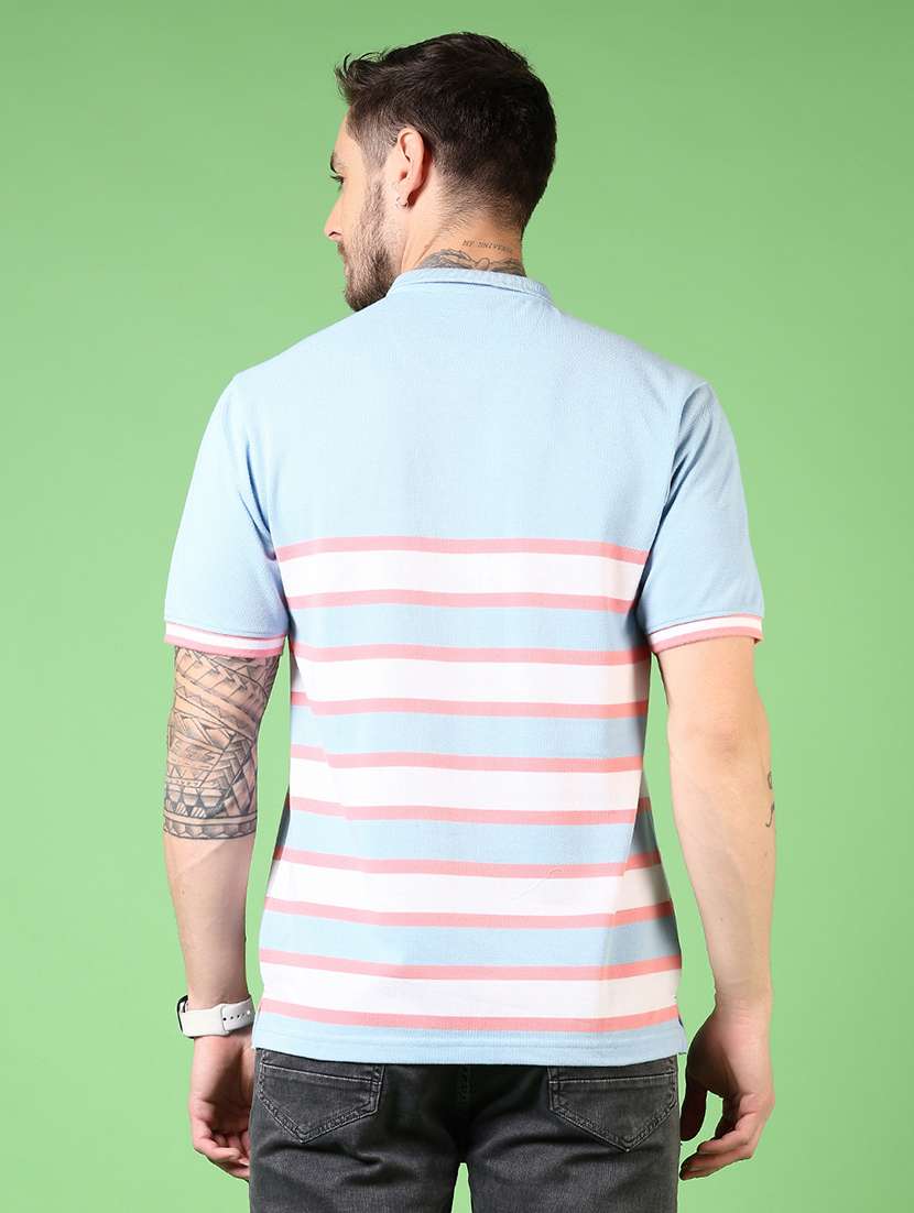 men short sleeves striped polo t-shirt - 21701577 -  Standard Image - 2